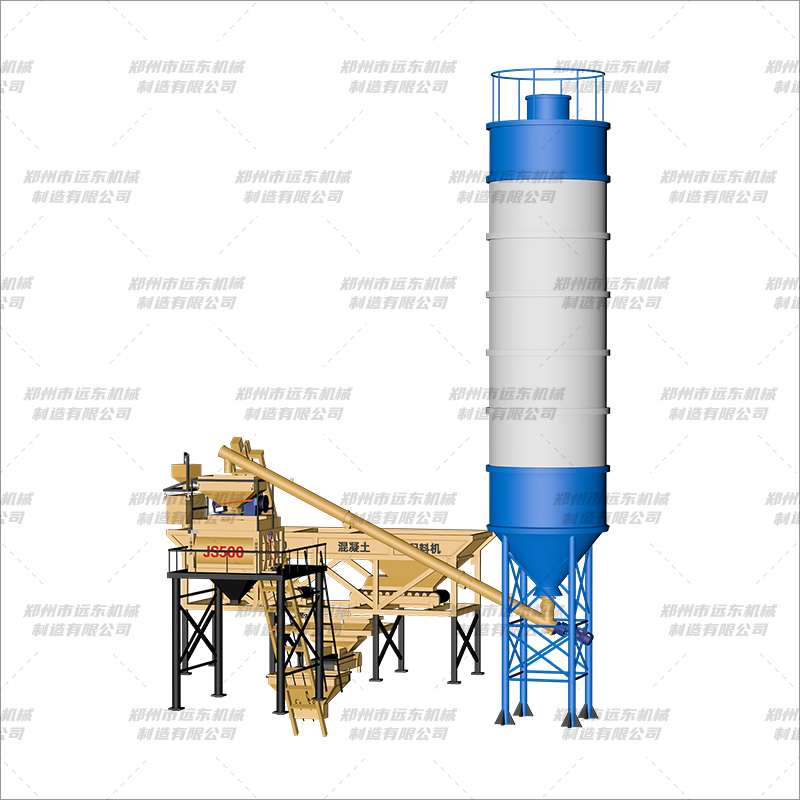 HZS25简易站(500+3仓)(图2) HZS25简易站(500+3仓)(图2)